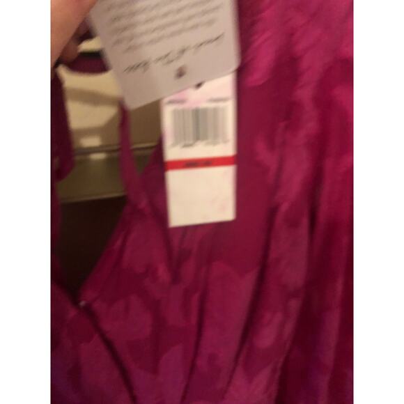 Band of Gypsies NWT Kiss Me Fuschia Peplum Boho Tie Back Mini Dress Size XS - Picture 5 of 13